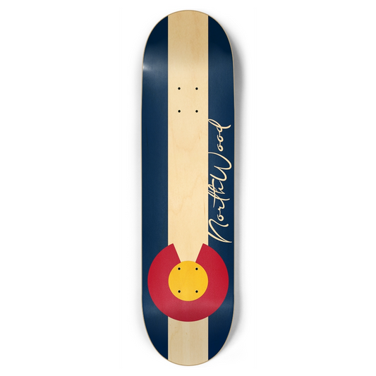 Colorado State Flag wood Grain 8-3/4